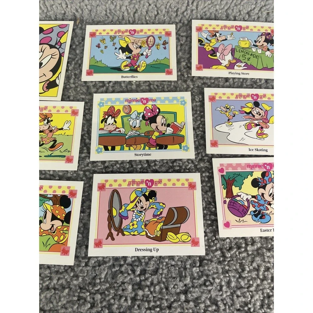 1991 Walt Disney Co Minnie 'n Me Minnie Mouse Daisy Duck Trading Card lot‎ Of 12